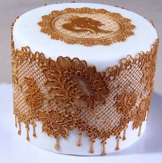 Bordo Pizzo. Grande Stampo in silicone di 40 cm