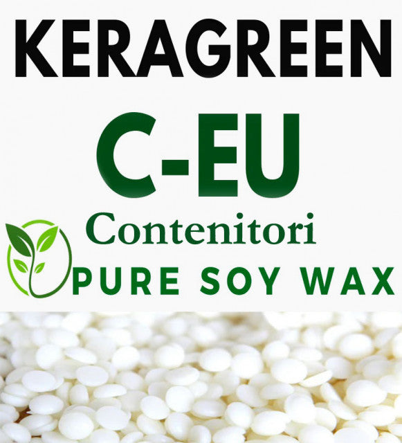 Contenitori. Cera Soia Extra Bianca Produzione in EUROPA per Candele. KERAGREEN