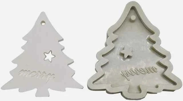 Albero di Natale con foro. Stampo in silicone