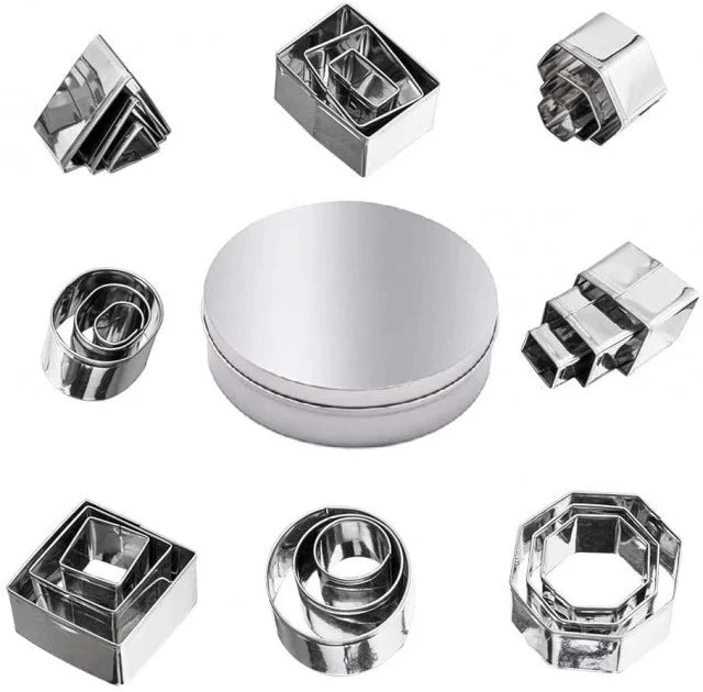 Set A di 24 Stampi Geometrici in metallo