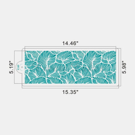 Peacock. Fantastico bordo Stencil decorativo