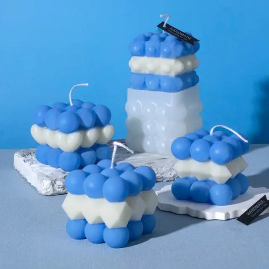 Cubo Rubik con Diamanti e Sfere di 6 cm. Stampo in silicone anche per Candele