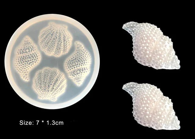 4 forme di Conchiglia di Mare in alta definizione. Stampo silicone