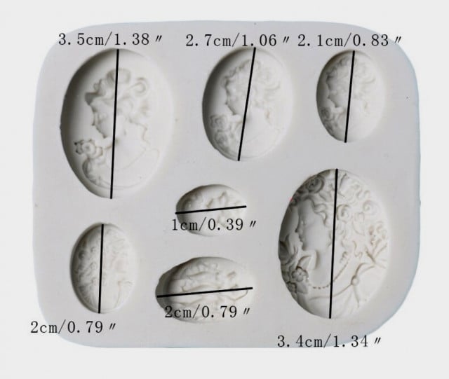 Women's Face Frame Tiara. Silicone mold with 7 designs.