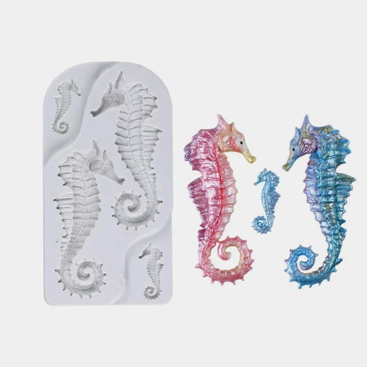 Cavalluccio di Mare. Stampi in silicone di 4 forme