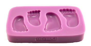 Baby Feet in 2 Sizes. Silicone Molds.