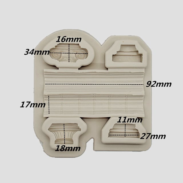 Colonne e Capitelli. Barocco. Stampo in silicone. Retro Roman Pillars Silicone Mold