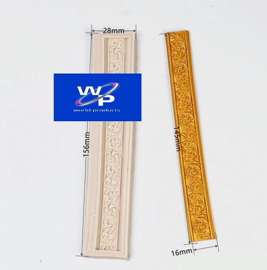 Bordo Cornice lungo decorato Barocca Vintage motivo Floreale. Silicone Mold Flower Frame Lace. Stampo in silicone