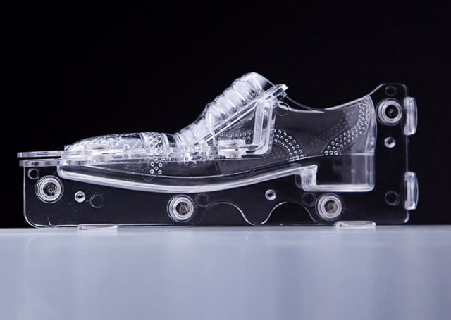 Elegant Men's Shoe. Double 3D Chocolate Mold in Rigid Polycarbonate.