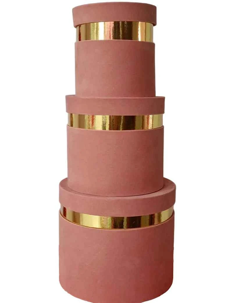 Scatole velluto con bordo oro LILLA