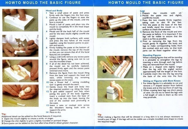 Complete 3D Child Figure. Set of 6 plastic molds.