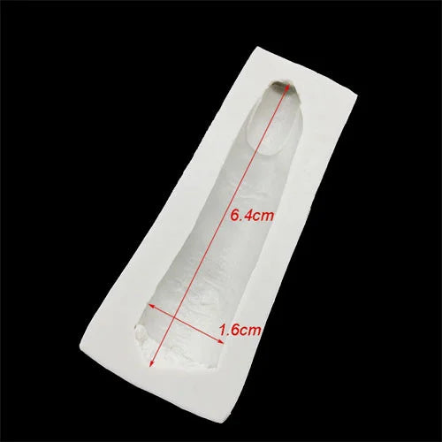 Dito Medio. 6.4 x 1.6 cm. Stampo Halloween in silicone. Finger Shape Silicone Mold