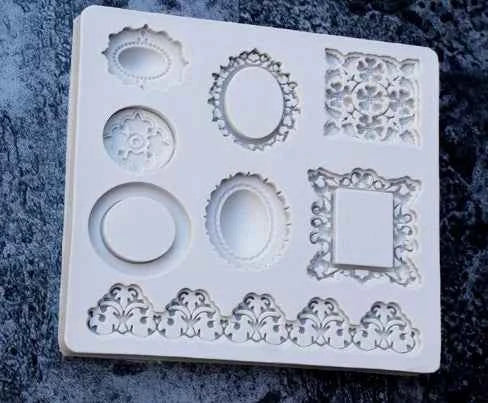 Grande Cornice venature in legno. Fantastico Stampo in silicone in alta definizione