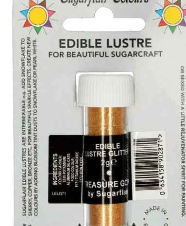 Oro del Tesoro Perlescente. Colorante concentrato in polvere. Sugarflair