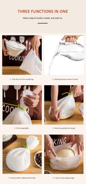 Sacchetto da impasto in silicone per Lievitazione. 30 x 40. Capienza 3 Kg