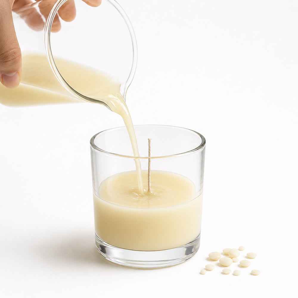 Cera di soia in gocce KeraSoy per candele in contenitore 1 KG