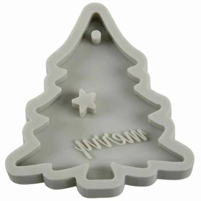 Albero di Natale con foro. Stampo in silicone