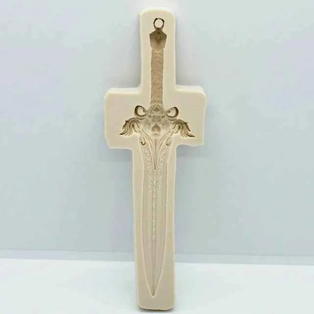Lunga Spada decorata. Stampo in silicone