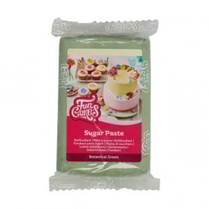 VERDE BOTANICO. Pasta di zucchero FunCakes. 250 gr. Senza Glutine e Kosher
