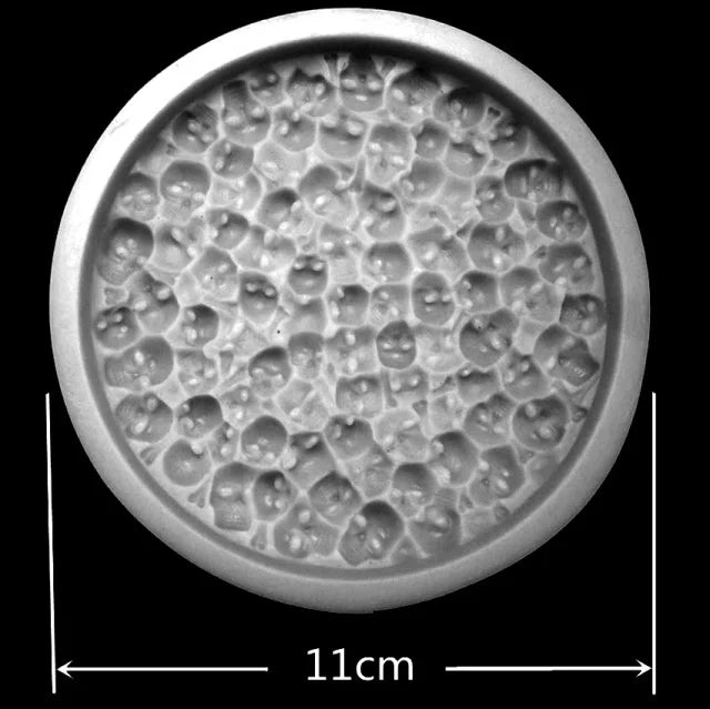 Media Foglia di Palma. Stampo con 3 Palme di 10.4 - 8.5 e 6.2 cm in alta risoluzione in silicone