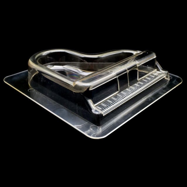 Fantastico Pianoforte a Coda 3D in Cioccolato. Doppio Stampo in policarbonato rigido