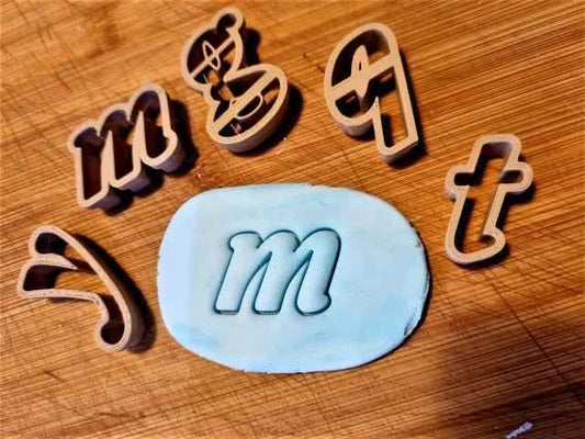 Cutter di 26 Lettere Maiuscole in Corsivo. Stampo Alfabeto Maiuscolo