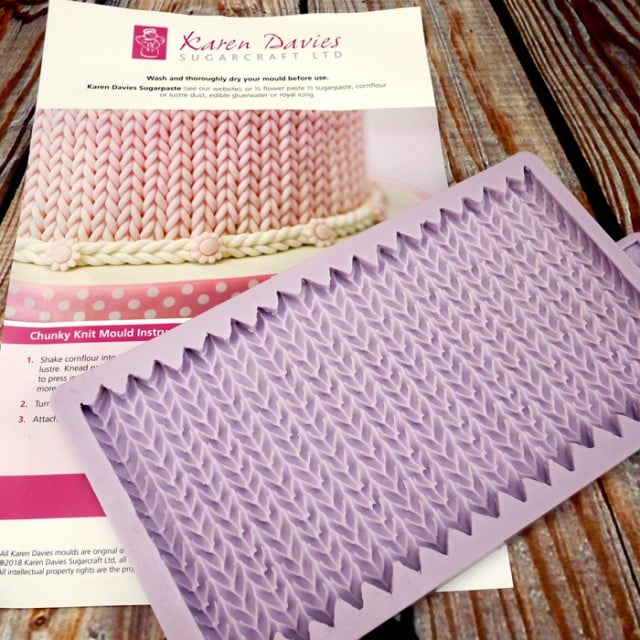 Crochet. Fantastic large Chunky Knit silicone mold. Original Karen Davies.