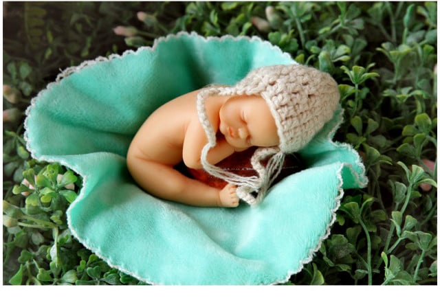 Newborn Baby Resting. Silicone mold also for candles.