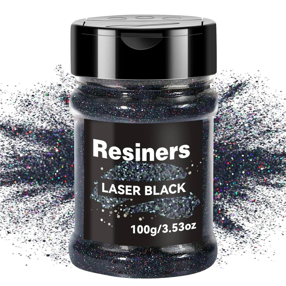 COLORANTE IN POLVERE PER RESINA GLITTER. Polvere glitterata olografica ultrafine