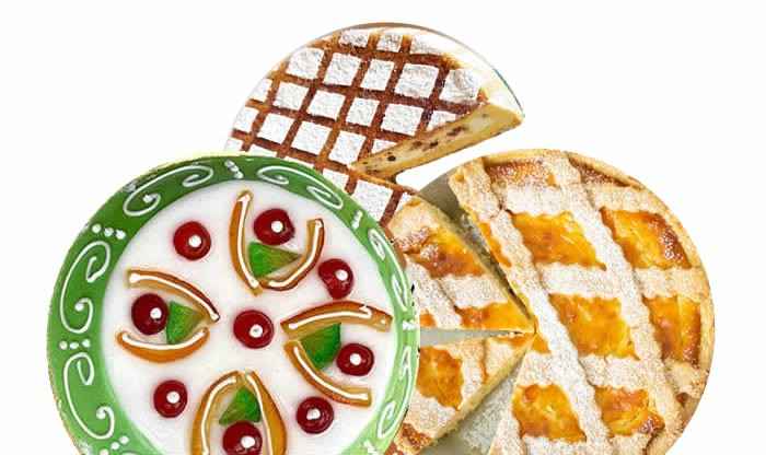 Box Sicilia Napoli : 1Kg Cassata Siciliana + 1Kg Cassata al forno + 1Kg Pastiera Napoletana