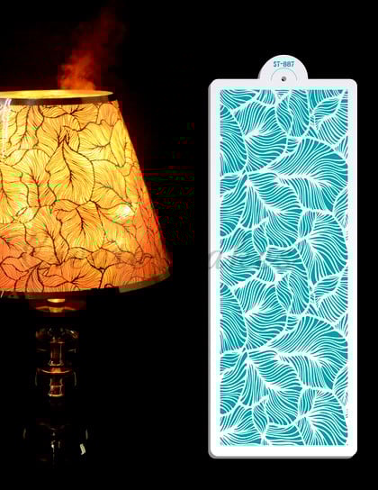 Peacock. Fantastico bordo Stencil decorativo