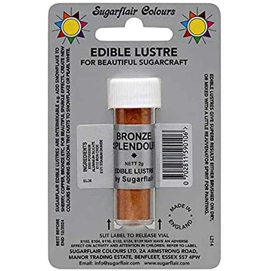 Bronzo Perlescente. Colorante concentrato in polvere. Sugarflair