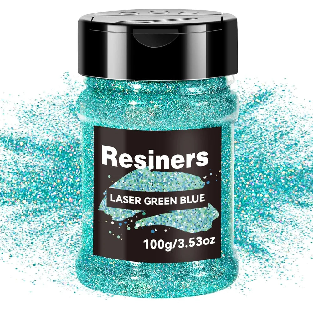 COLORANTE IN POLVERE PER RESINA GLITTER. Polvere glitterata olografica ultrafine