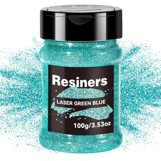 COLORANTE IN POLVERE PER RESINA GLITTER. Polvere glitterata olografica ultrafine