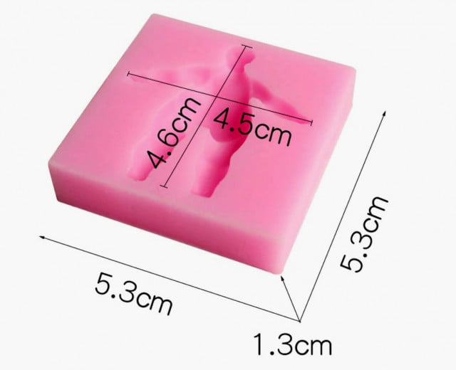 Simpatica Bambina. Set di 2 stampi in silicone