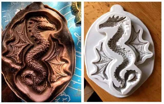 Grande Drago Alato. Dinosauro. Spettacolare stampo in silicone