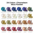 Set di polveri di mica camaleontiche in 24 colori - 3 g/flacone