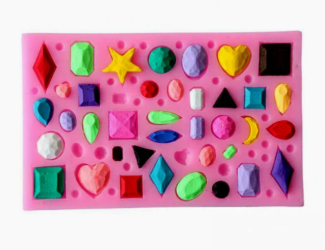 Mini Diamanti e Gemme. Stampo in Silicone
