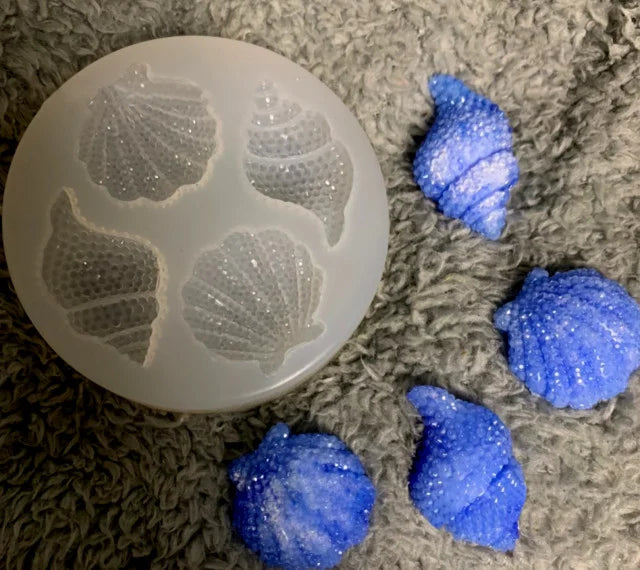 4 forme di Conchiglia di Mare in alta definizione. Stampo silicone