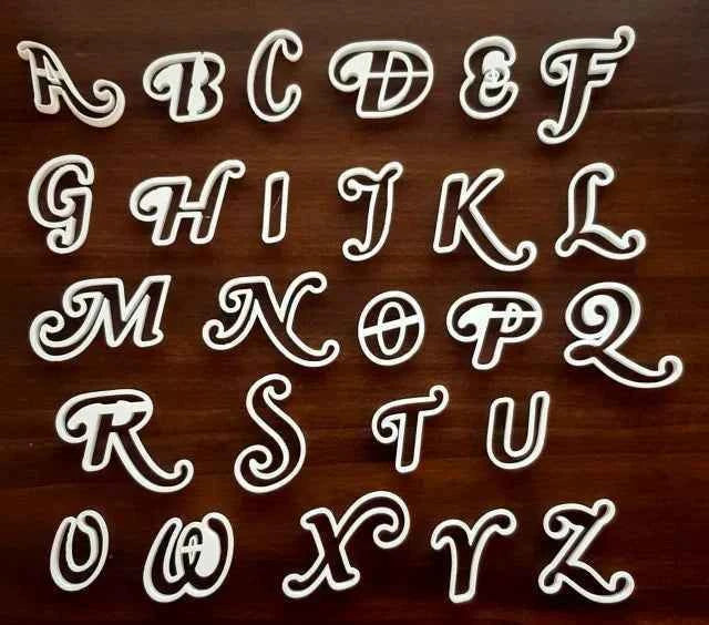 Stannard No2 Font. 26 Lettere. Stampo Cutter Alfabeto