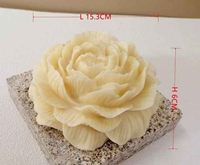 Grande Peonia di 15.3 cm. Stampo in silicone anche per Candele
