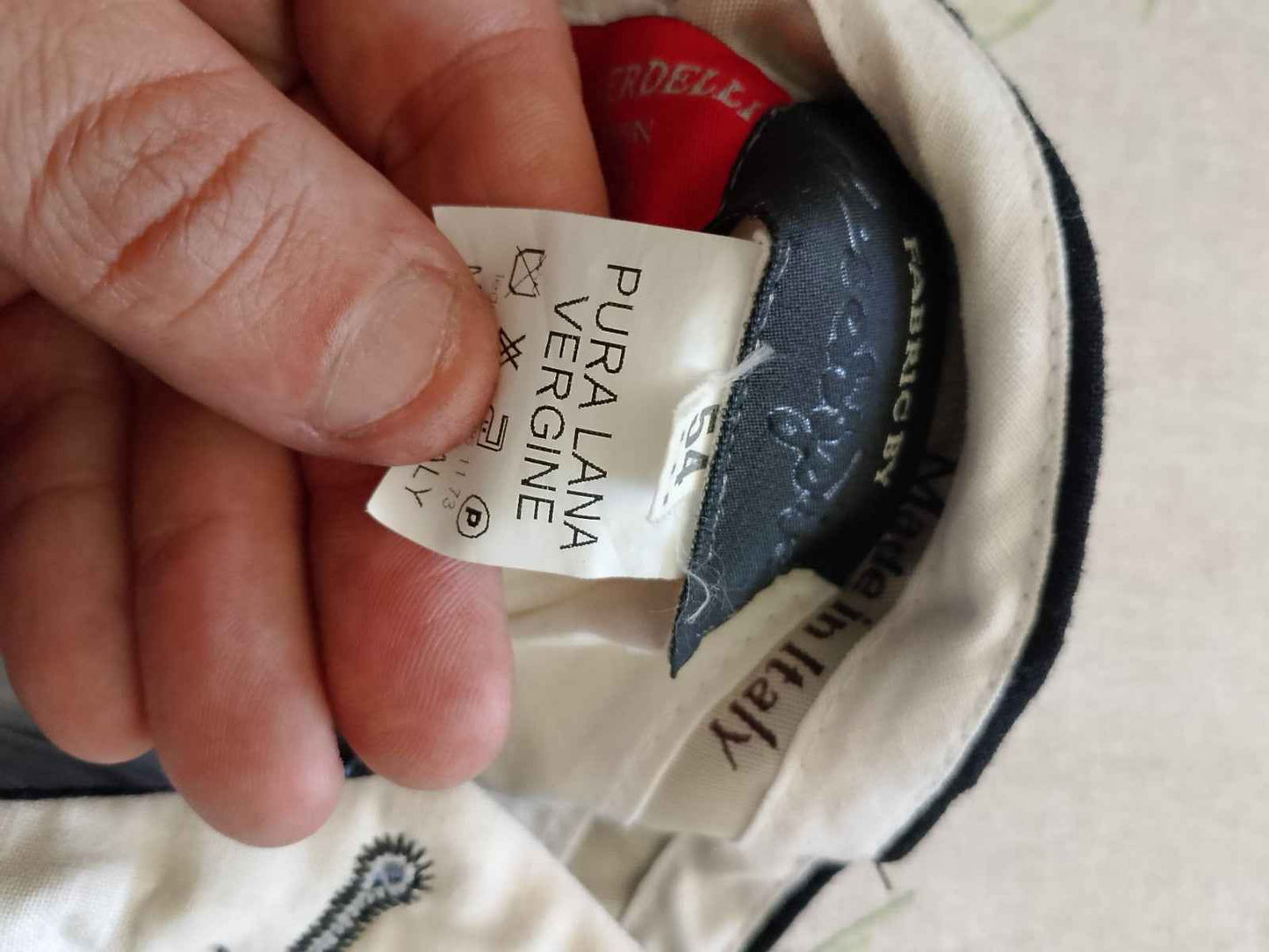 Pantalone Uomo Classico.Pura Lana Vergine.Tg 54. Italy           GIANNI VERDELLI