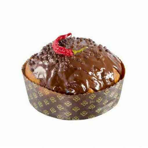panettone artigianale con lievito madre al cioccolato fondente e peperoncino