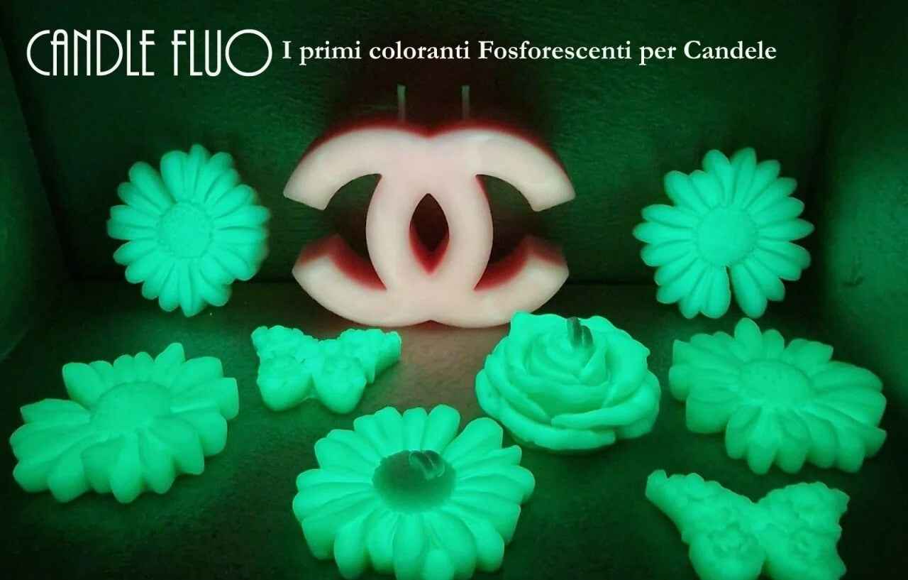 Candle Fluo. I primi coloranti Fosforescenti per Candele