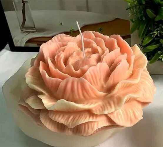 Grande Peonia di 15.3 cm. Stampo in silicone anche per Candele