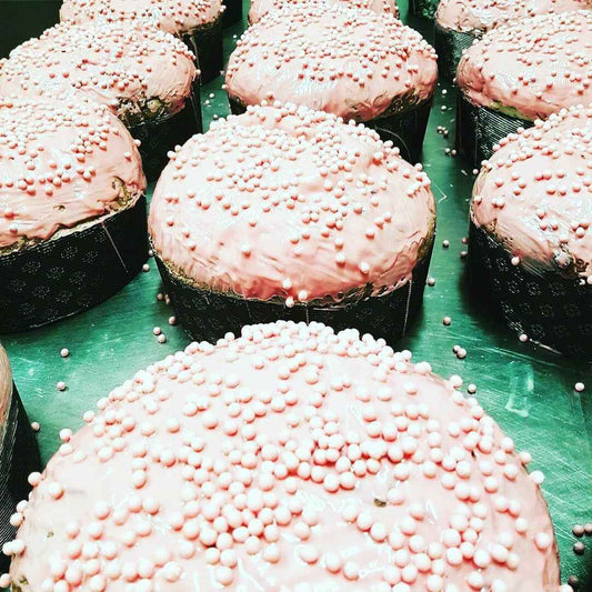 panettone artigianale con lievito farcito  al cioccolato RUBY. 1 KG