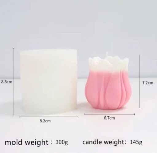 Tulipano di 7.2 cm. Stampo in silicone anche per Candele