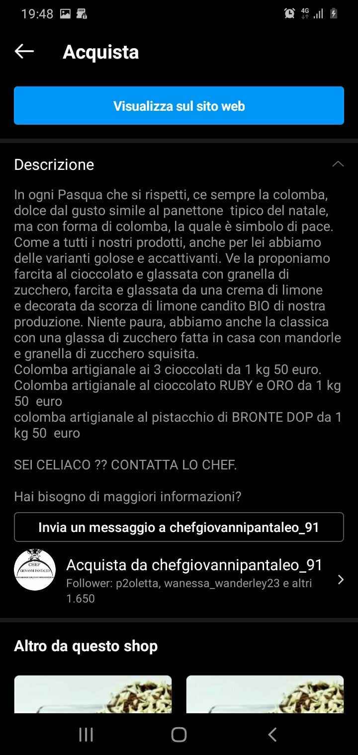 DUE COLOMBE UN UOVO DI PASQUA DA 250 GRAMMI OMAGGIO
