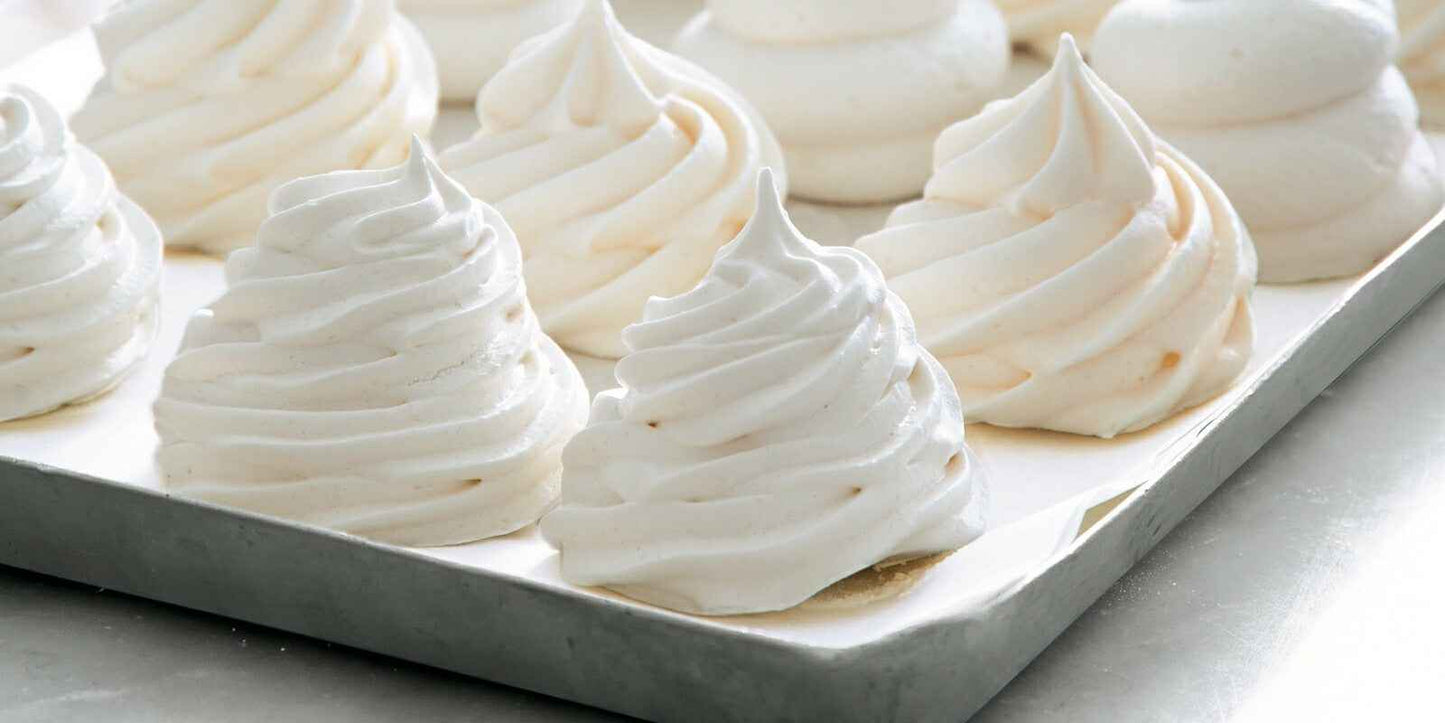 DOLCI meringhe bianche grandi spumotti francesi FORMATO da 600 GRAMMI. ZUCCHERO