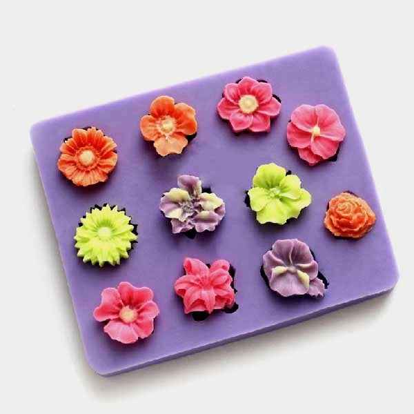 11 Fiori piccoli. Stampo in silicone